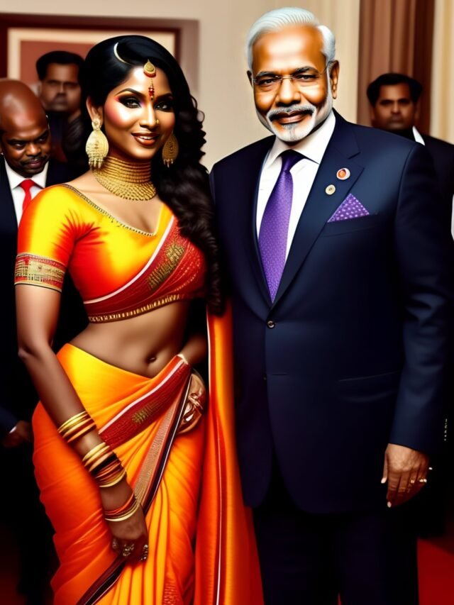 Narendra modi with niki minaj